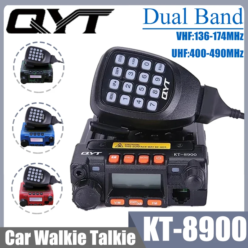 QYT KT8900 Mini Mobile Radio VHF UHF Up to25W Power Car Radio HAM Amateur Commercial Public Taxi Intercom Wireless Communication