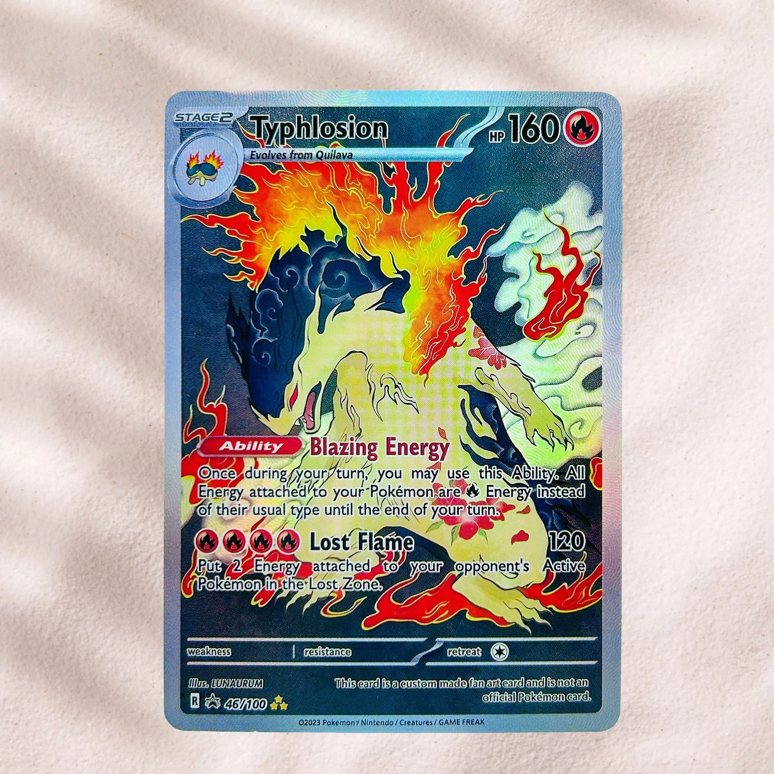 Board Game English - DIY Typhlosion 46/100 Kartki z Teksturą