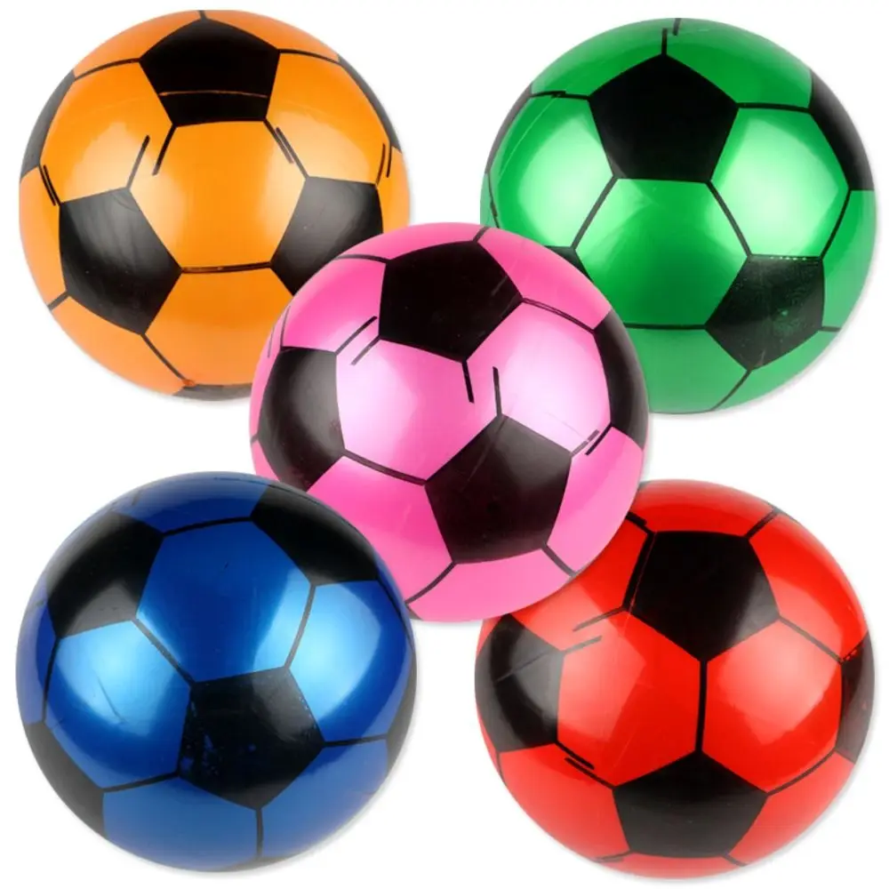 Pelotas elásticas de fútbol de PVC de 22cm, pelotas inflables de mano, fútbol inflable, colores aleatorios, partidos deportivos