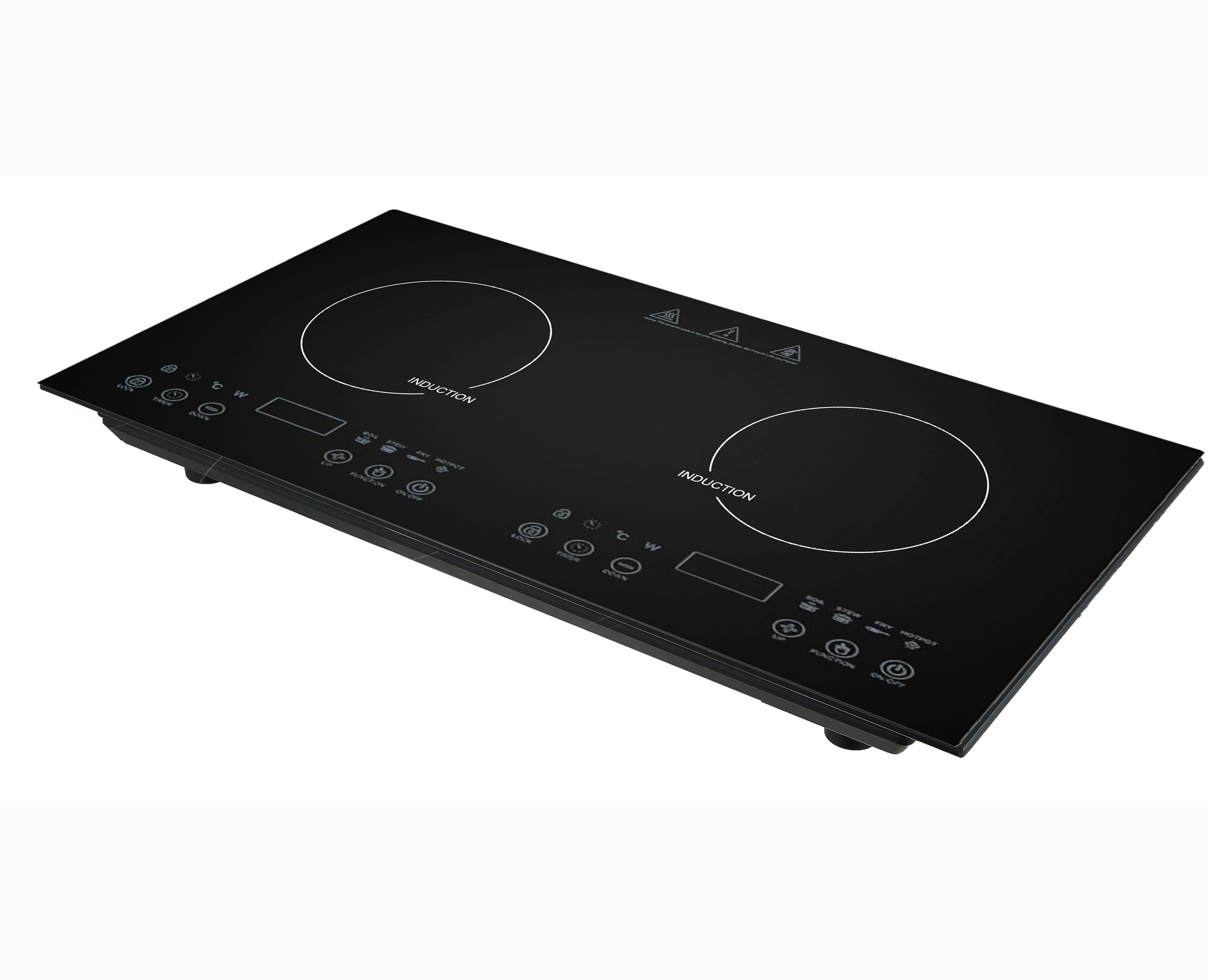 

New design black induction hob portable cooktop smart home display induction stove slimdouble induction cooker