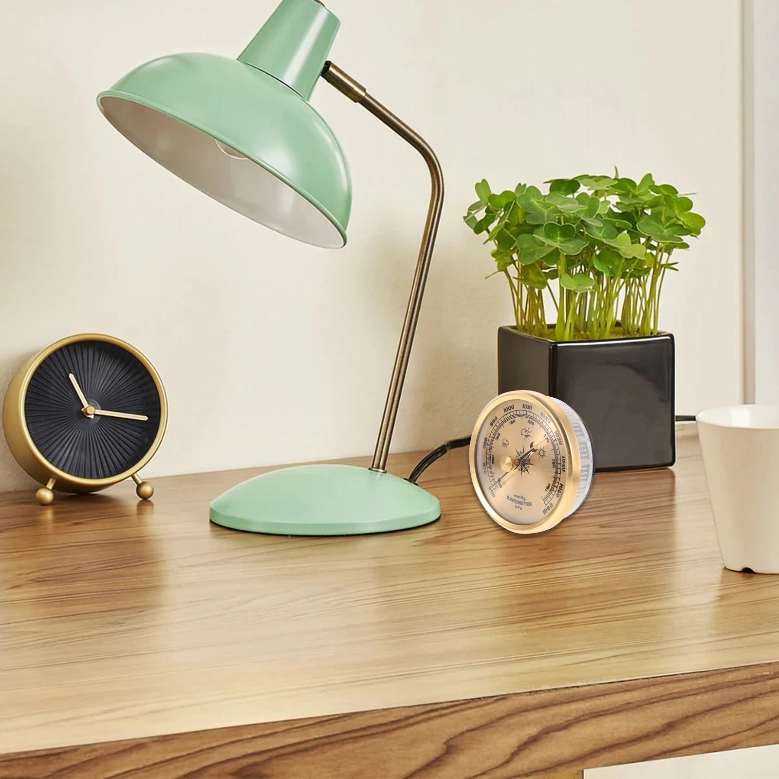 

1pcs Barometer Air Pressure Gauge Multifunctional Home Tool Portable Dial Design Metal Small High Precision Sensor Clear Screen