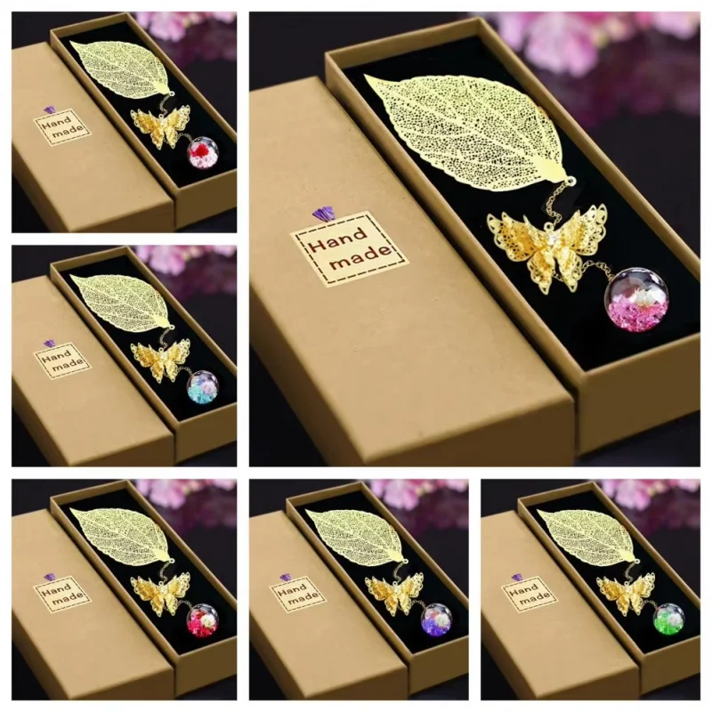 1pc Chinese Style Metal Bookmark Butterfly Festival Supply Office Reading Pendant Creative School Stationery Teacher Supplies