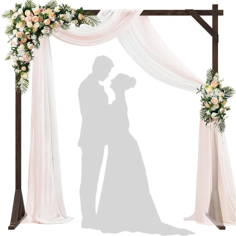 

7.2FT Wooden Wedding Arch Square Wood Arches Arbor Backdrop Stand for Ceremony Indoor Outdoor Wedding Party Proposal