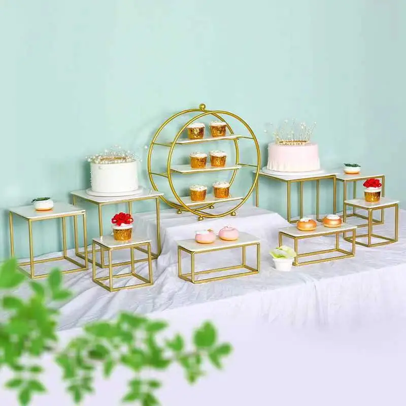 Wedding Cake Stand, Food Bread, Flower, Dessert Holder, Meeting Tea CupCake Stand, Buffet Banquet, Store Opening, Candy Rack