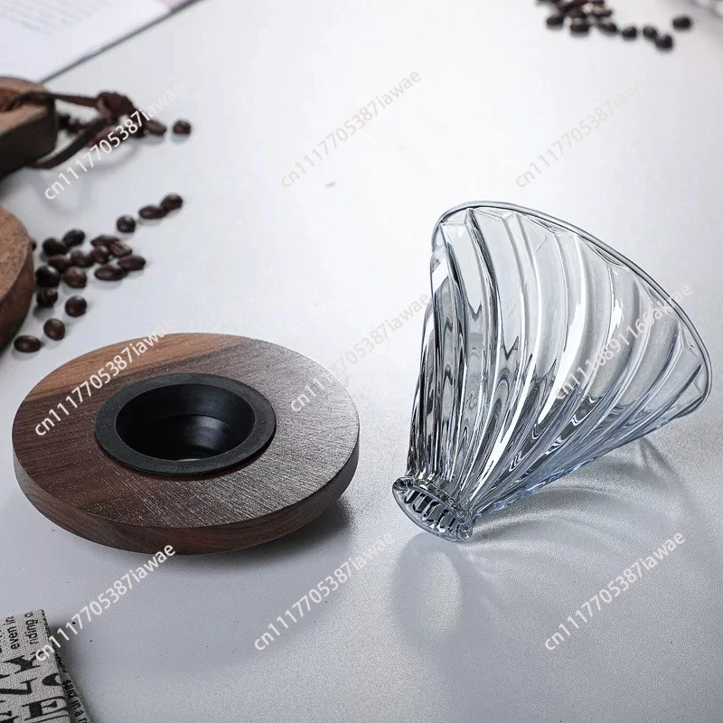 3-Piece Manual Coffee Dripper Set, Glass Pour Over Coffee Maker for Home Brewing, Hand Drip Coffee Tools