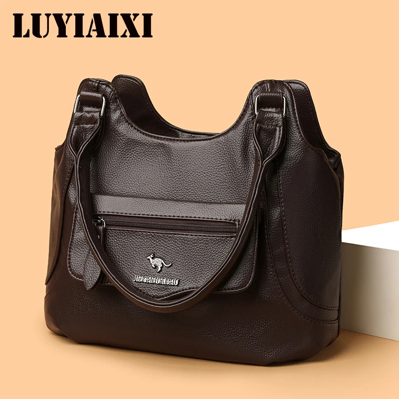 

Luxury Famous Brand Commuter Bag Women's Soft Leather Handbag Large Capacity Casual Tote Bag Women's Shoulder Crossbody Bags Sac