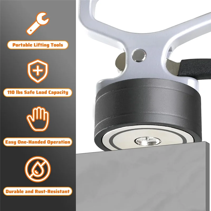 【A87T】Strumento di raccolta magnetico,acciaio inossidabile per saldatura,per separazione dei metalli,taglio spazzatrice magnetica di sollevamento micro-regolabile B