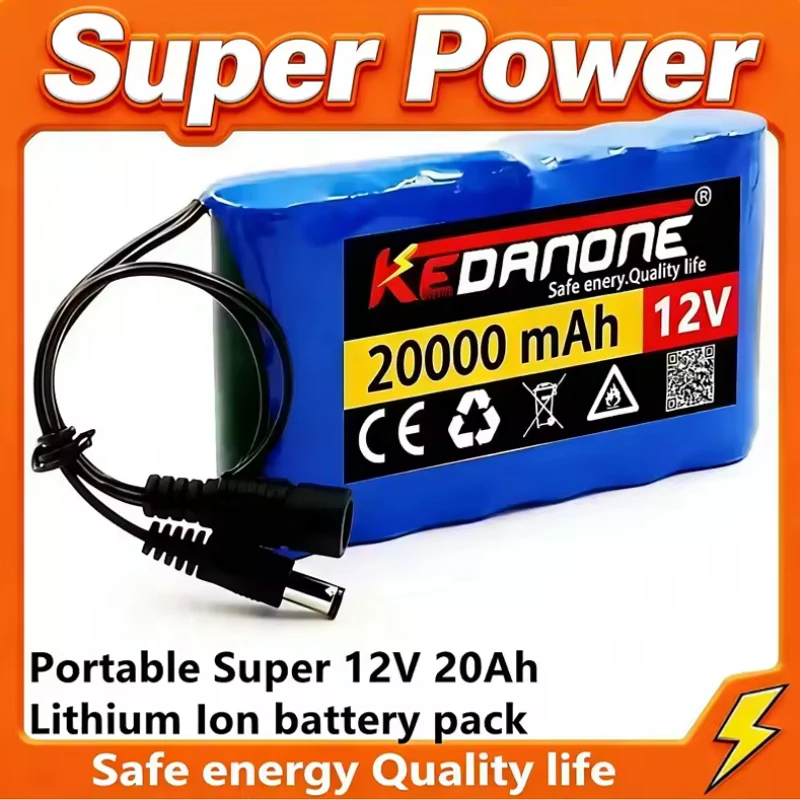 

New 20000mah 3S2P 12V Portable Rechargeable Li-Ion Battery For LED Portable Rechargeable Li-ion Battery for fishing lights