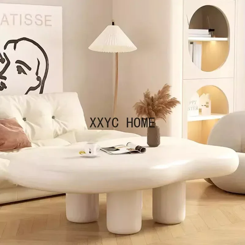 Nordic Luxury Living Room Modern Home Aesthetic Coffee Table White Minimalist Mesa Auxiliar Interior Decoration