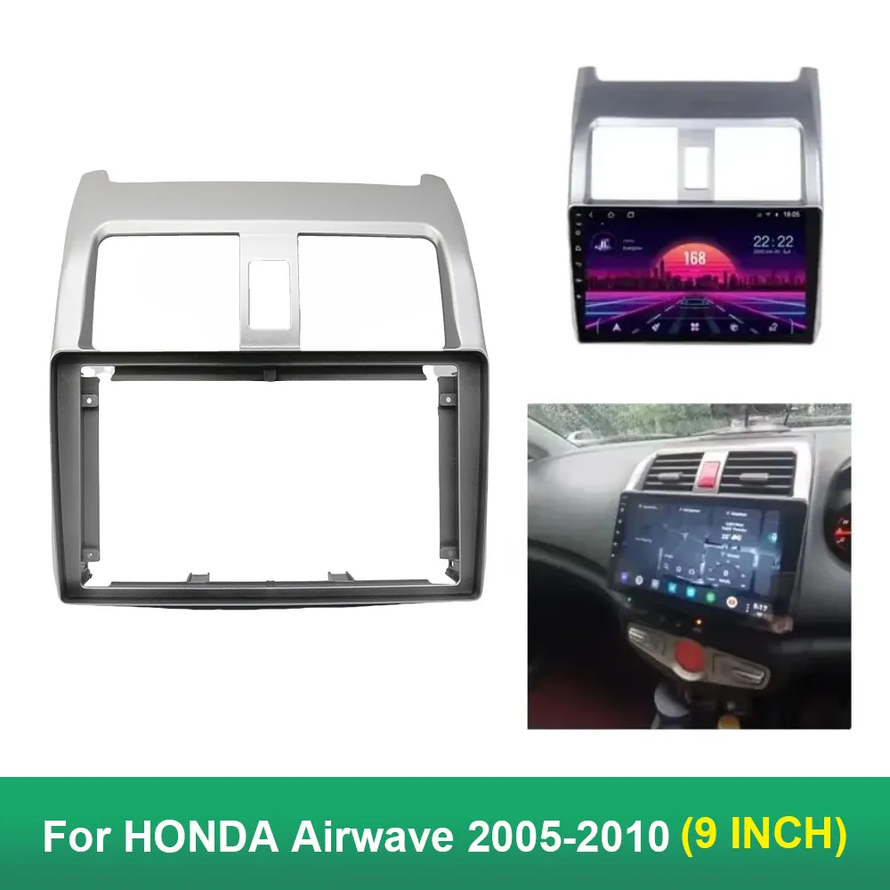 

For HONDA Airwave 2005-2010 9 Inch Car Fascia Radio Panel Dash Kit Install GPS Facia Console Bezel Adapter Plate Trim Cover