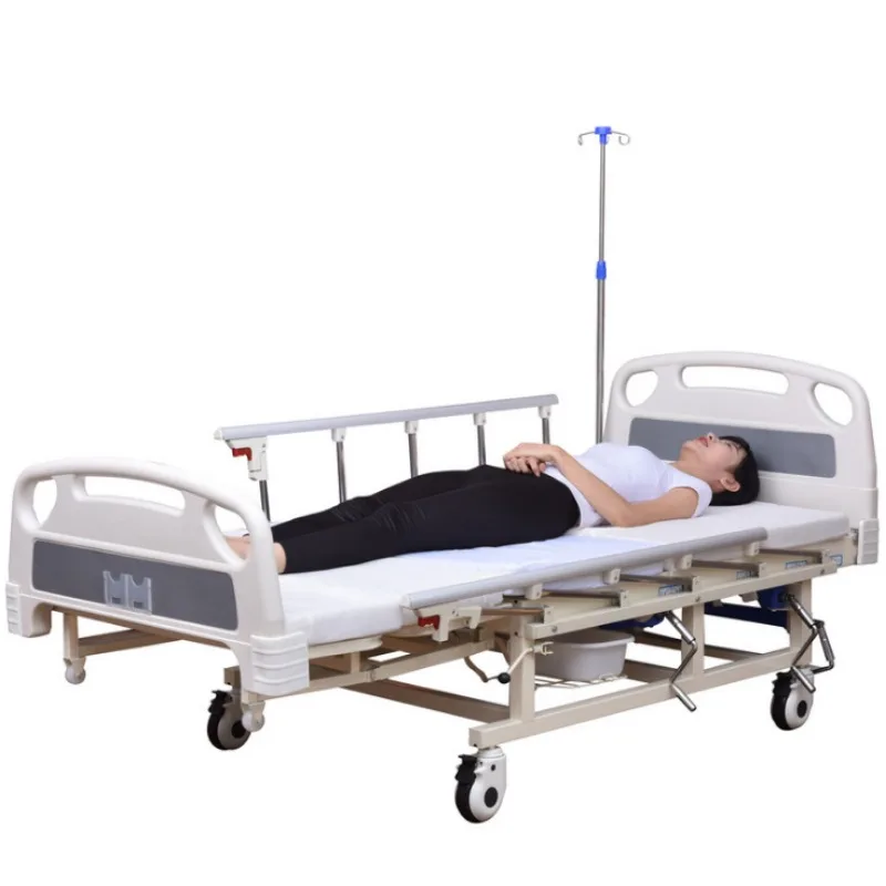 Factory wholesale ABS manual double shake two-function nursing bed multi-function medical bed elderly patient hospital bed