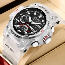 LIGE-Reloj de pulsera deportivo para hombre, accesorio Masculino luminoso con doble pantalla, resistente al agua, estilo militar