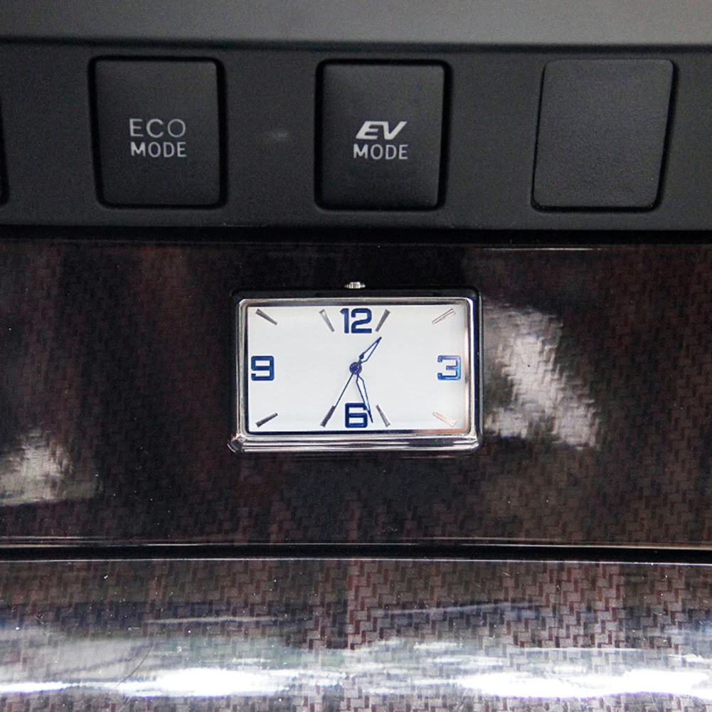 Mini Luminous Car Quartz Clock Self-adhesive Auto Watch Stick On Dashboard Air Vent Clock Universal Car Interior Ornament Stylin