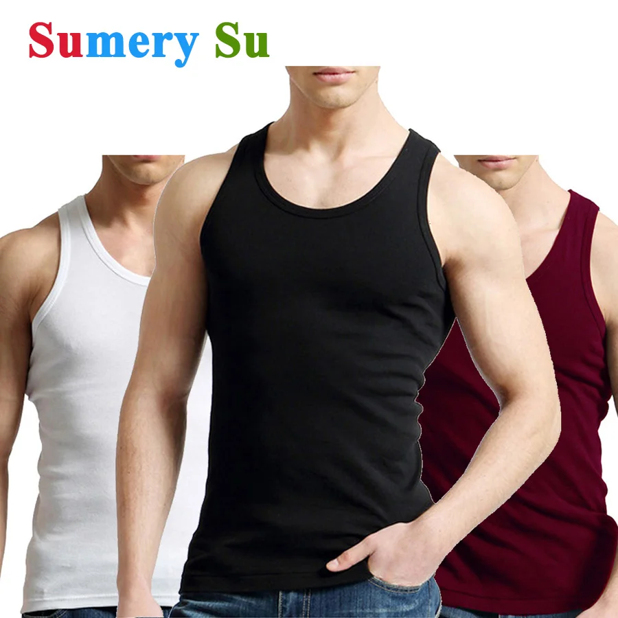 Précieux Y-Men 100% Coton Solide GlaMale Respirant, FIBY-Slim Casual Gym Running, Maillot de Corps Confortable, Cadeau Homme