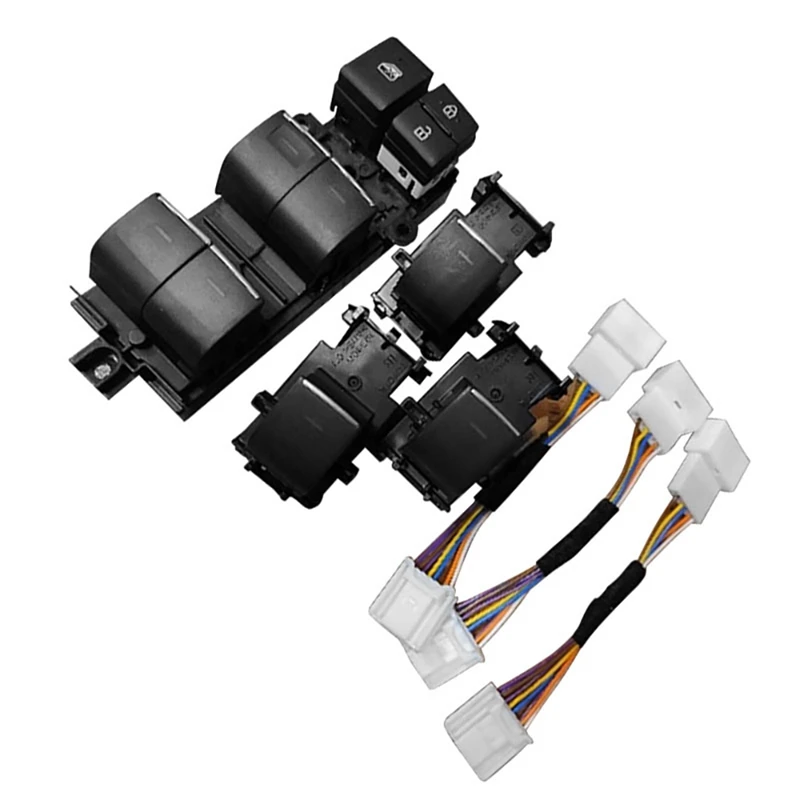 

KG1-j1Set Blue LED Power Window Lifter Switch Button with Cable for Toyota RAV4 RAV 4 2019 2020 LHD Backlight