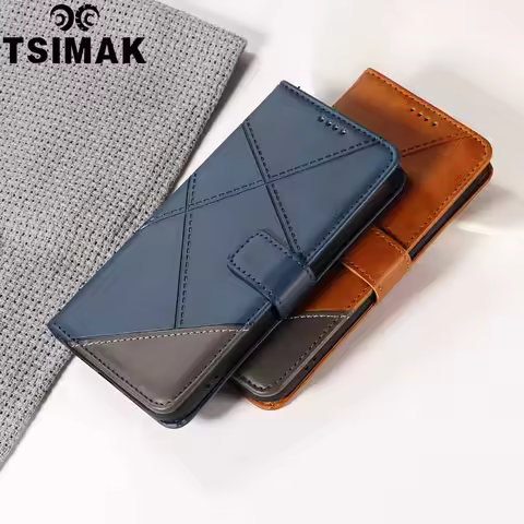 Leather Case For OPPO Find X9 X8 Pro X3 X5 Lite Reno 4 5 7 8 F 4Z 5Z 6Z 7Z 8T 4G 5G Lingge Splicing Flip Wallet Card Phone Cover