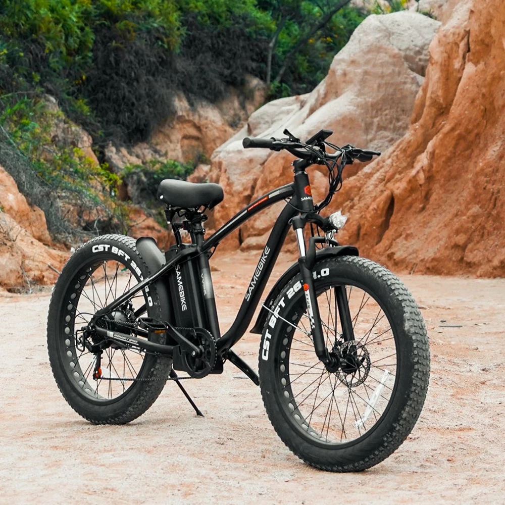 YY26 26 inch 48V 15Ah 750W 7 Speed Fat Bike Electric bike Mountain Bicycle Man E-bike Snow Sports US EU shipping Fre