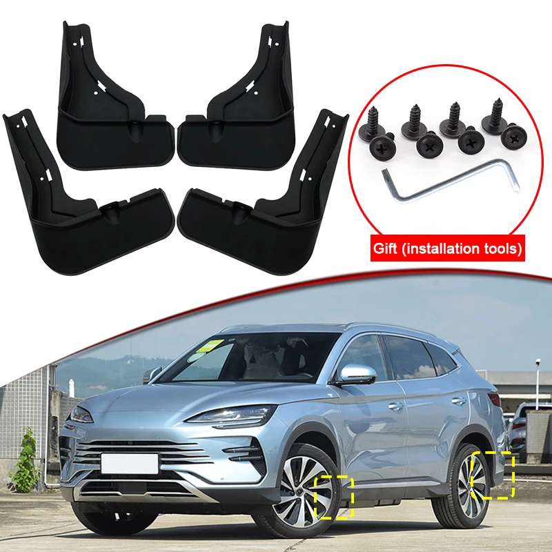 

Car Styling For BYD Sealion 6 Song Plus DM-i 2024 2025 2026 ABS Car Mud Flaps Splash Guard Mudguards MudFlaps Front Rear Fender