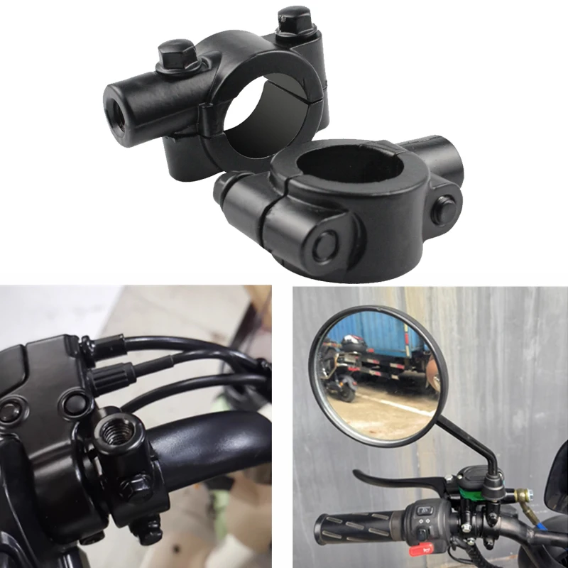 

7/8 inch Mirror Seat Bracket Fixed Frame Electric Motorcycle Universal 8mm 10mm Mounting Hole Rearview Mirror Seat Reflector