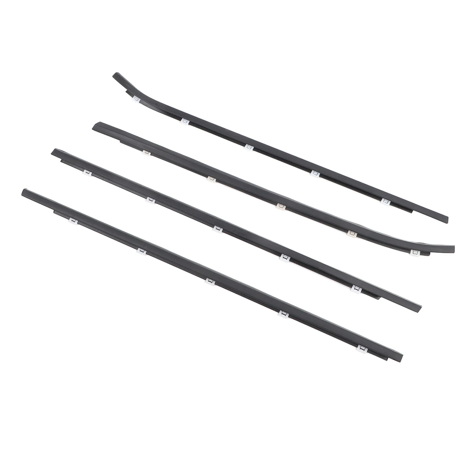 

4PCS Car Door Window Weatherstrip Windproof Dustproof Water Resistant Decorative 82210 2L000 for I30 2008 to 2011 83220 2L000