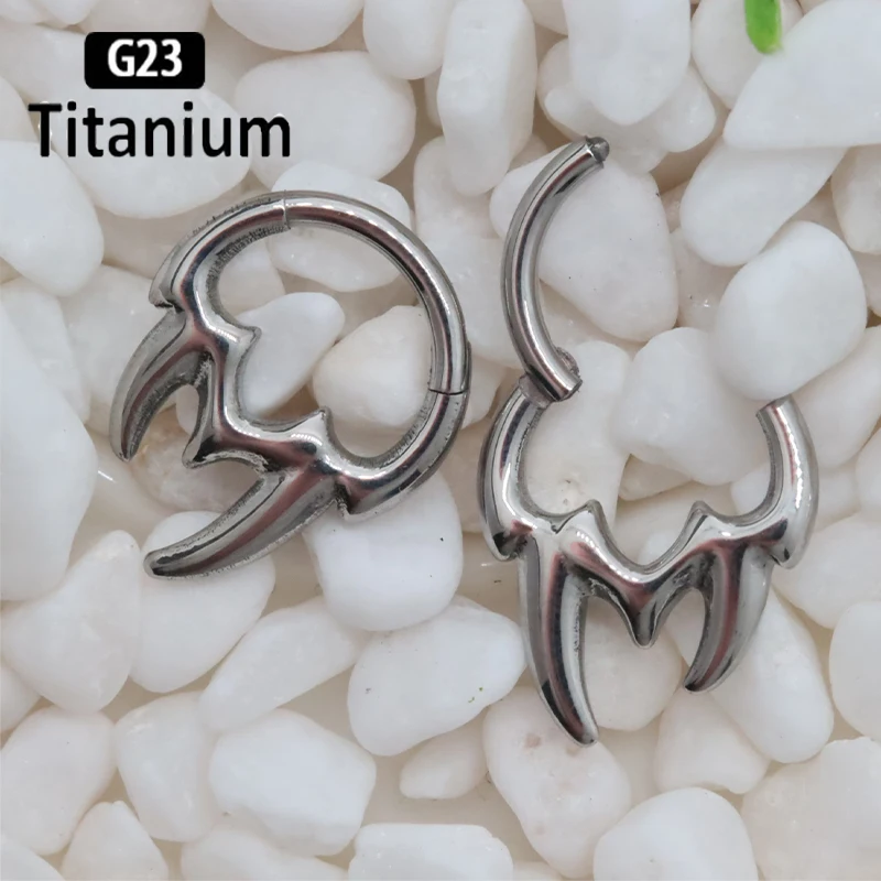 

G23 Titanium Piercing Originality molding Septum Hoops Nose Rings Clicker Ear Cartilage Tragus Helix Conch Body Jewelry Earrings