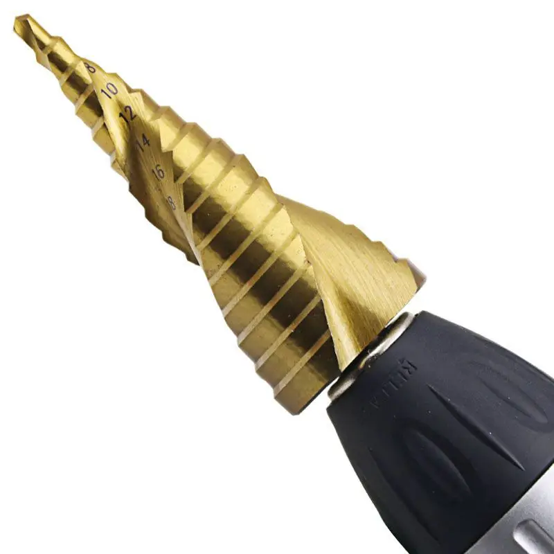 Imagem -04 - Hss Titanium Drill Bit Grupo Aço de Alta Velocidade Cortador de Madeira Cone Drill Metal de Perfuração Espiral 412 420 432 665 mm Peças