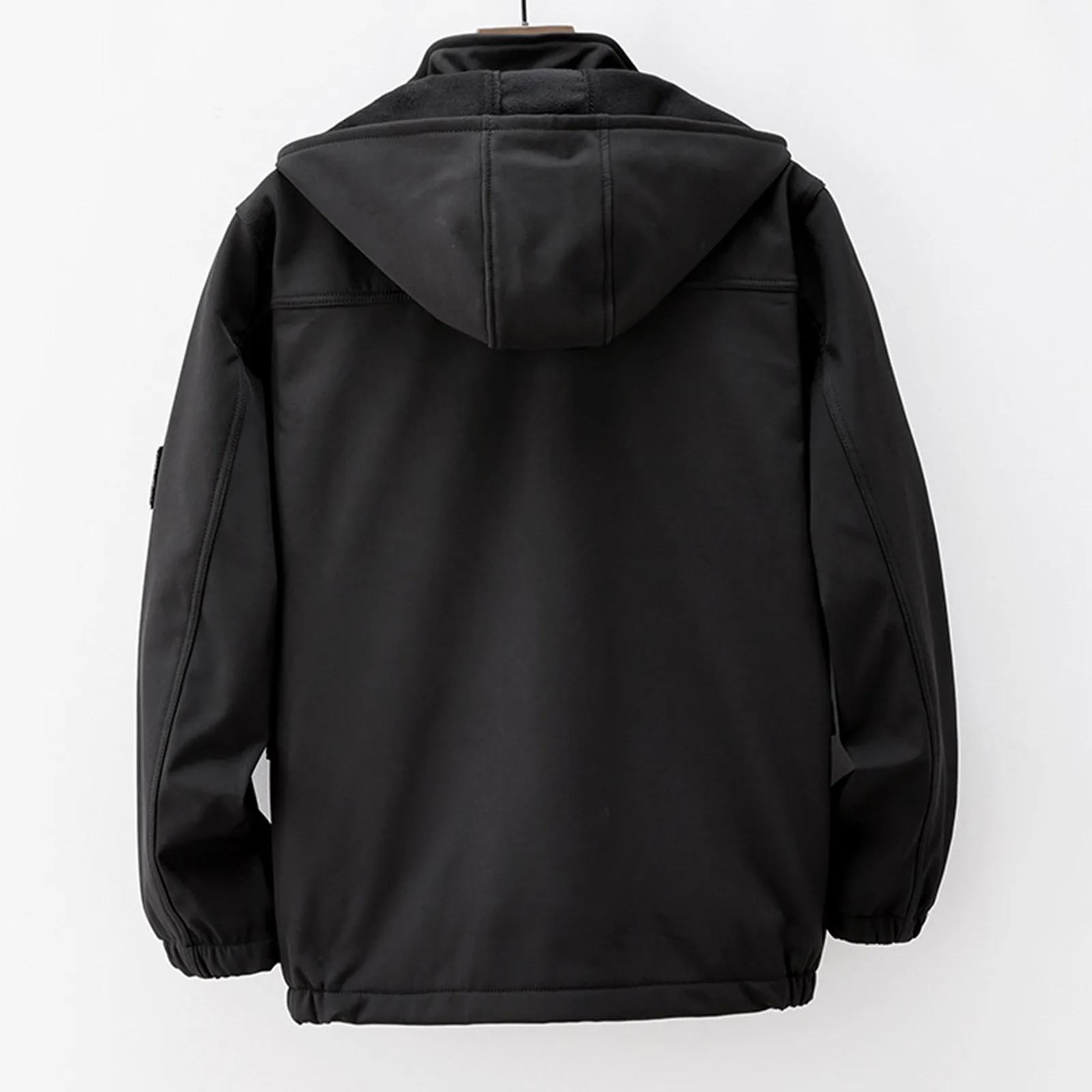 두꺼운 플리스 야외 등산복 남성용 방풍 방수 따뜻한 재킷과 바지 세트 가을 겨울 하이킹용