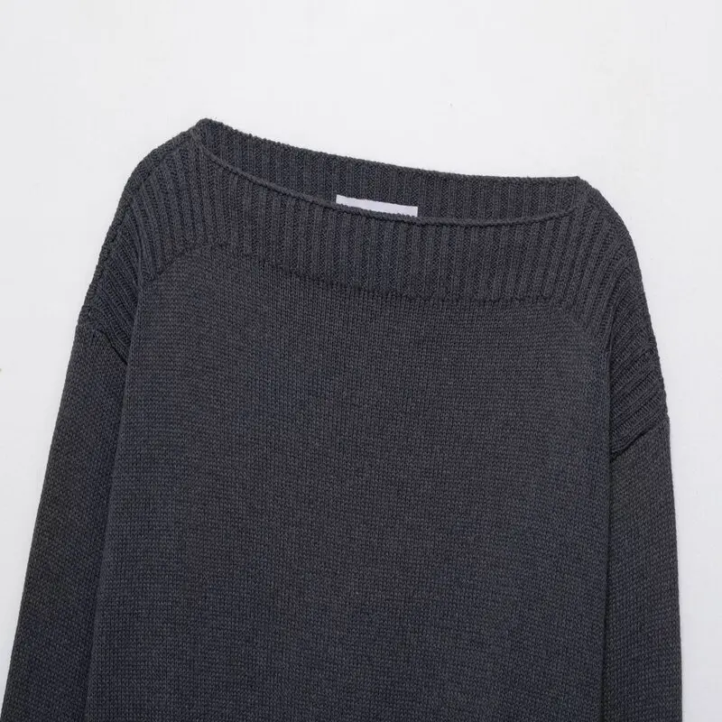 

Autumn 2025 New Women's Faion Design Long Sve Knitted Sweater Versatile One-oulder Sle 67739 Comfortable Fit Crew ...