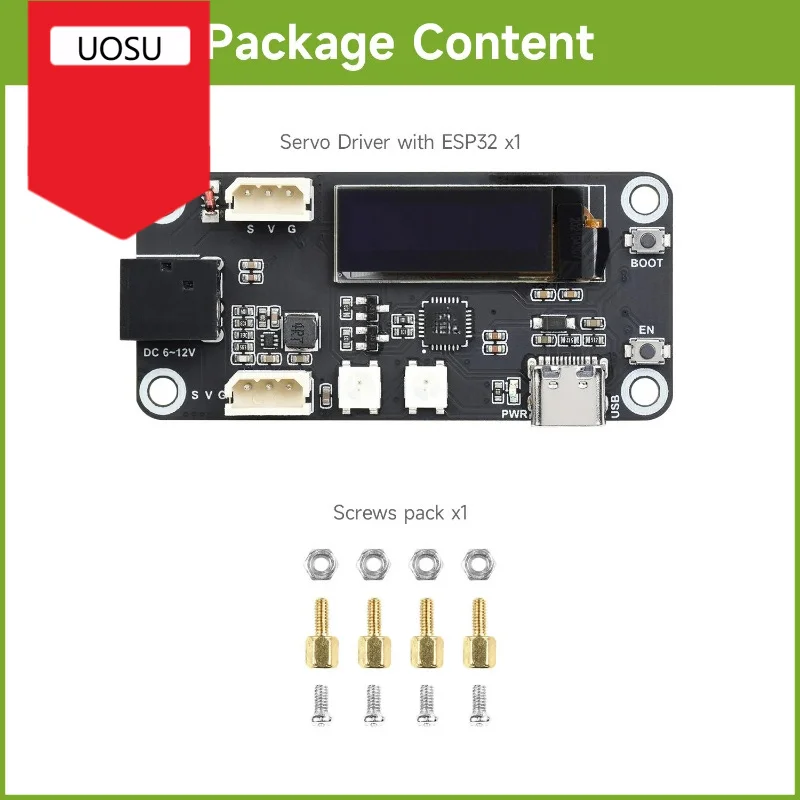 1Pcs ESP32 Servo Driver Expansion Board, Built-In WiFi and Bluetooth, Dedicated Driver Board Designed For Serial Bus Servos