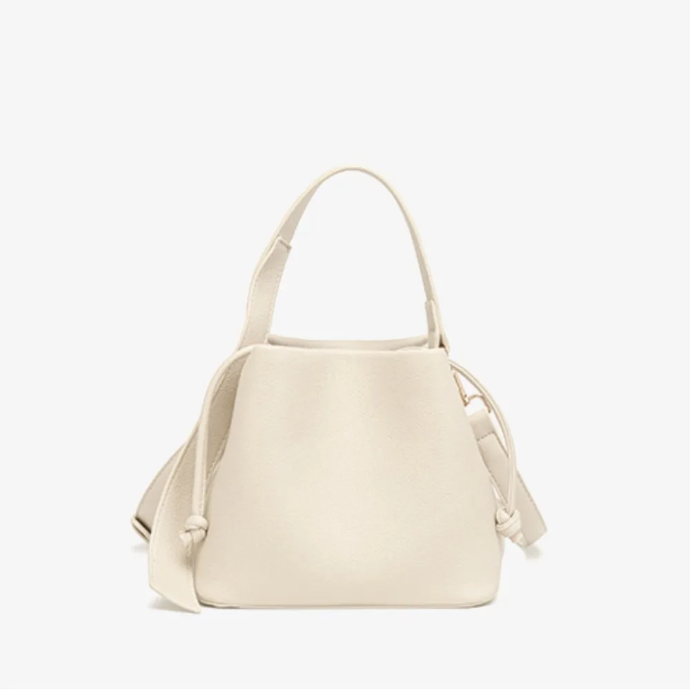 

Tote Bag PU Leather Bucket Bag Solid Color Simple Crossbody Shoulder Bag Casual Fashion Commute Handbag Female Use