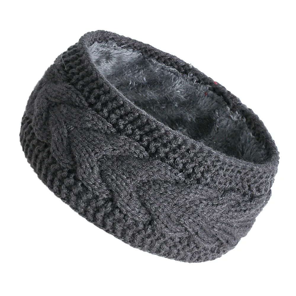 Winter Knitted Inner Layer with Velvet Windproof and Keepwarm Headband