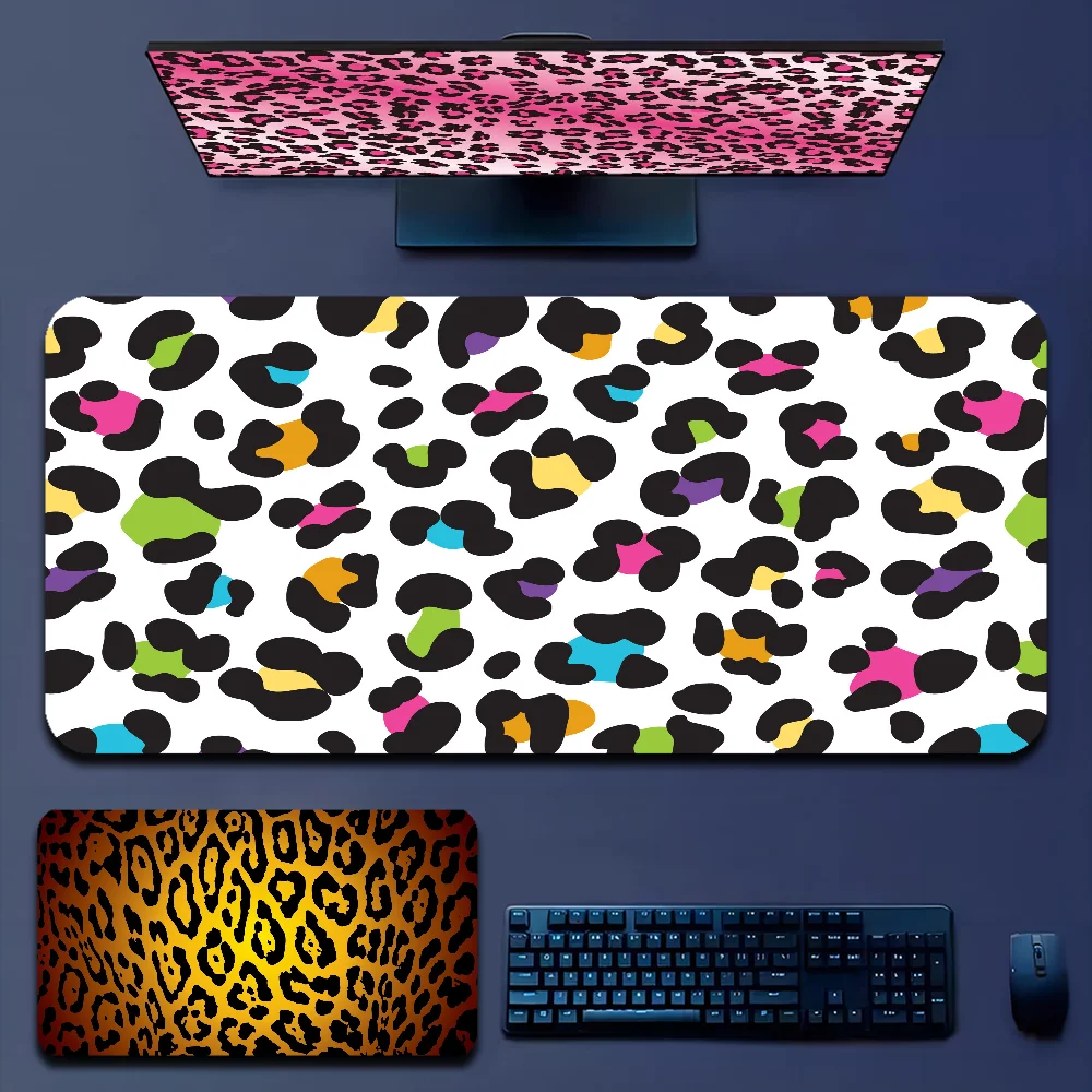 

Leopard Cow Print 80x30cm XL Lockedge Office Computer Desk Mat Table Keyboard Big Mouse Pad Laptop Cushion Non-slip