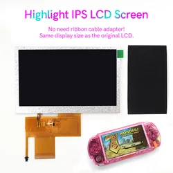 Tela lcd psp 1000 ips de 4.3 polegadas, sem necessidade de cabo de fita, adaptador para console sony psp 1000