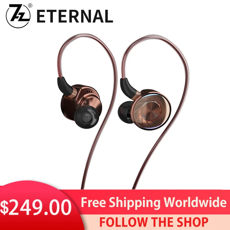 

7HZ ETERNAL Dynamic In-Ear Earphone 10th Anniversary Earbuds with MMCX Cable Come With Equally Stylish All Aluminum Storage Box