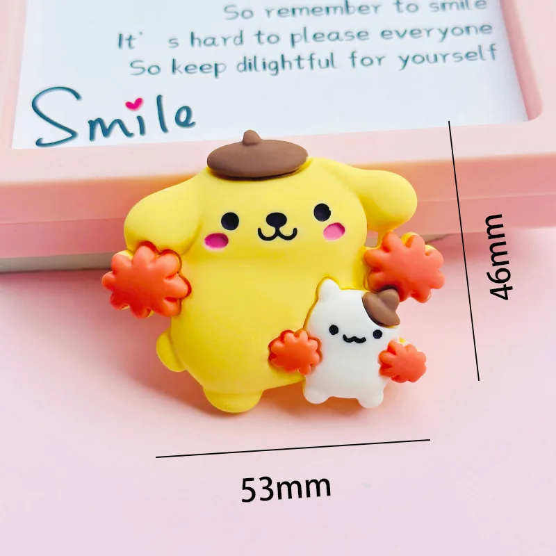 2/5pcs Pudding dog set cartoon resin DIY jewelry mobile phone case refrigerator mobile phone holder flatback hairpin hair access