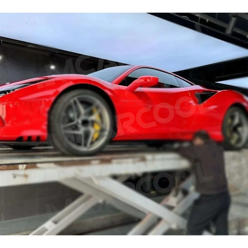 Carbon Fiber Front Lip Side Skirts Rear Bumper Diffuser Splitter Trunk Spoiler For Ferrari F8 2019 FRP Car Body Kits Accessories