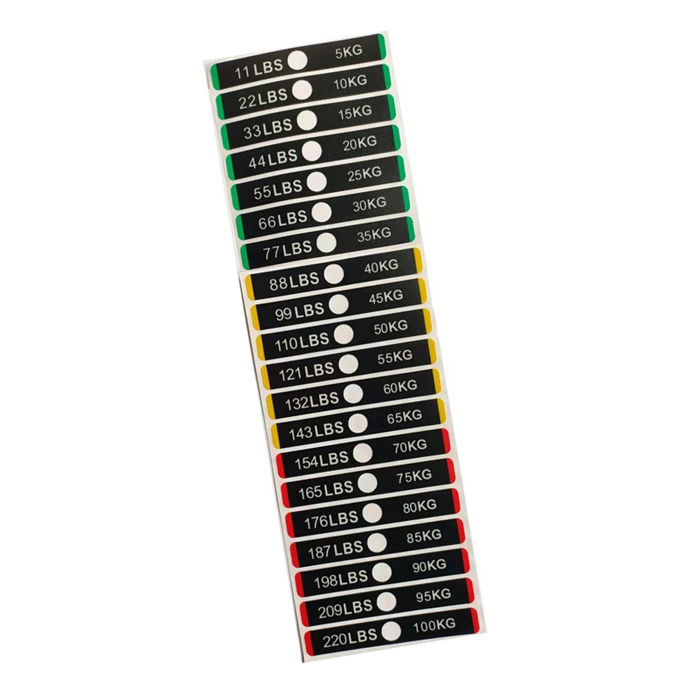 Fitness Equipment Weight /Stickers Gym Weight Block Stack Labels /Number Stickers PP 119*18mm /Tool Accessories