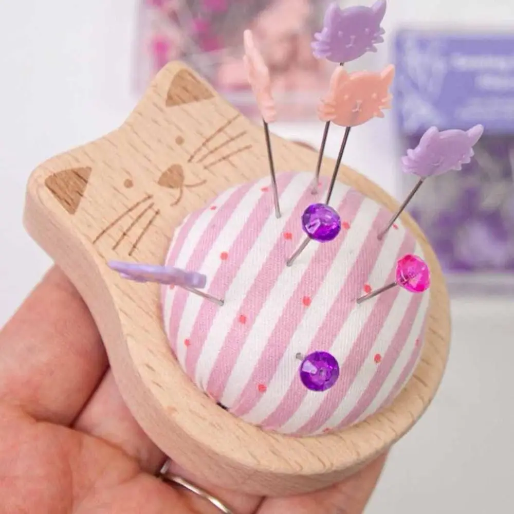 80pcs DIY Crafts Sewing Pin Holder Multi-Color Dressmaker Quilting Pin Cushion with Positioning Pins Safety Pins Fabric Fixing