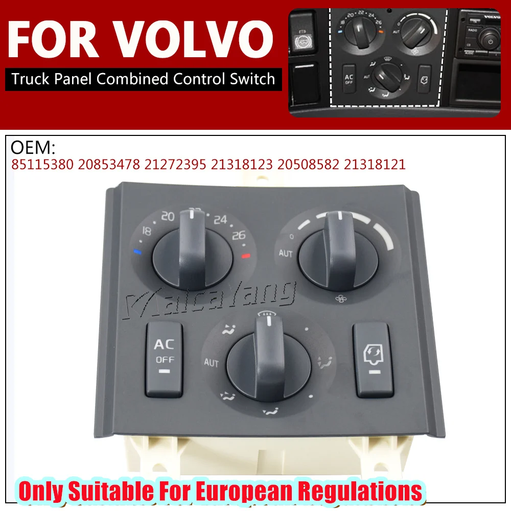 

24V Switch Panel For Volvo Truck FM FH Combined Switches 85115380 20853478 21272395 21318123 20508582 Car styling