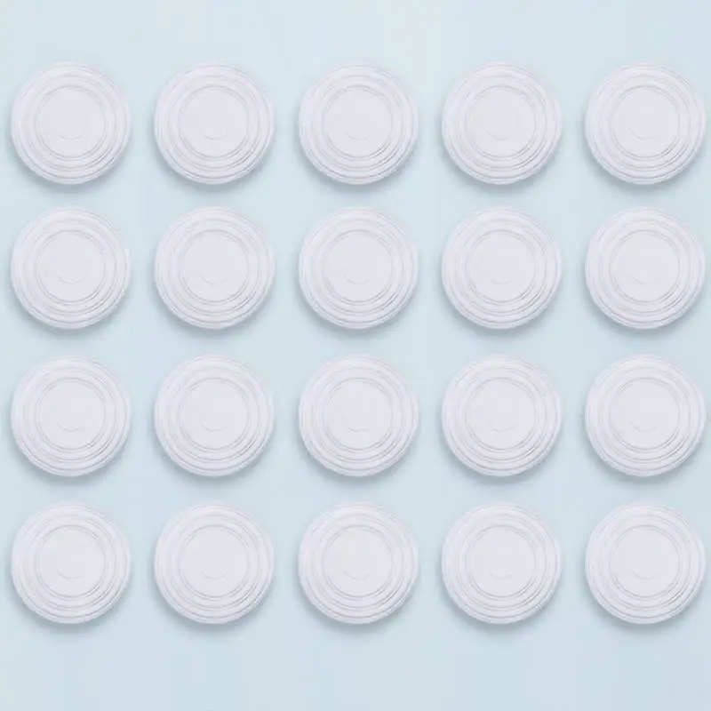 30 pcs Glass Table Pads Round Furniture Bumpers Transparent Non-Slip Rubber Mat For Cabinet Drawer Protection Coffee Table