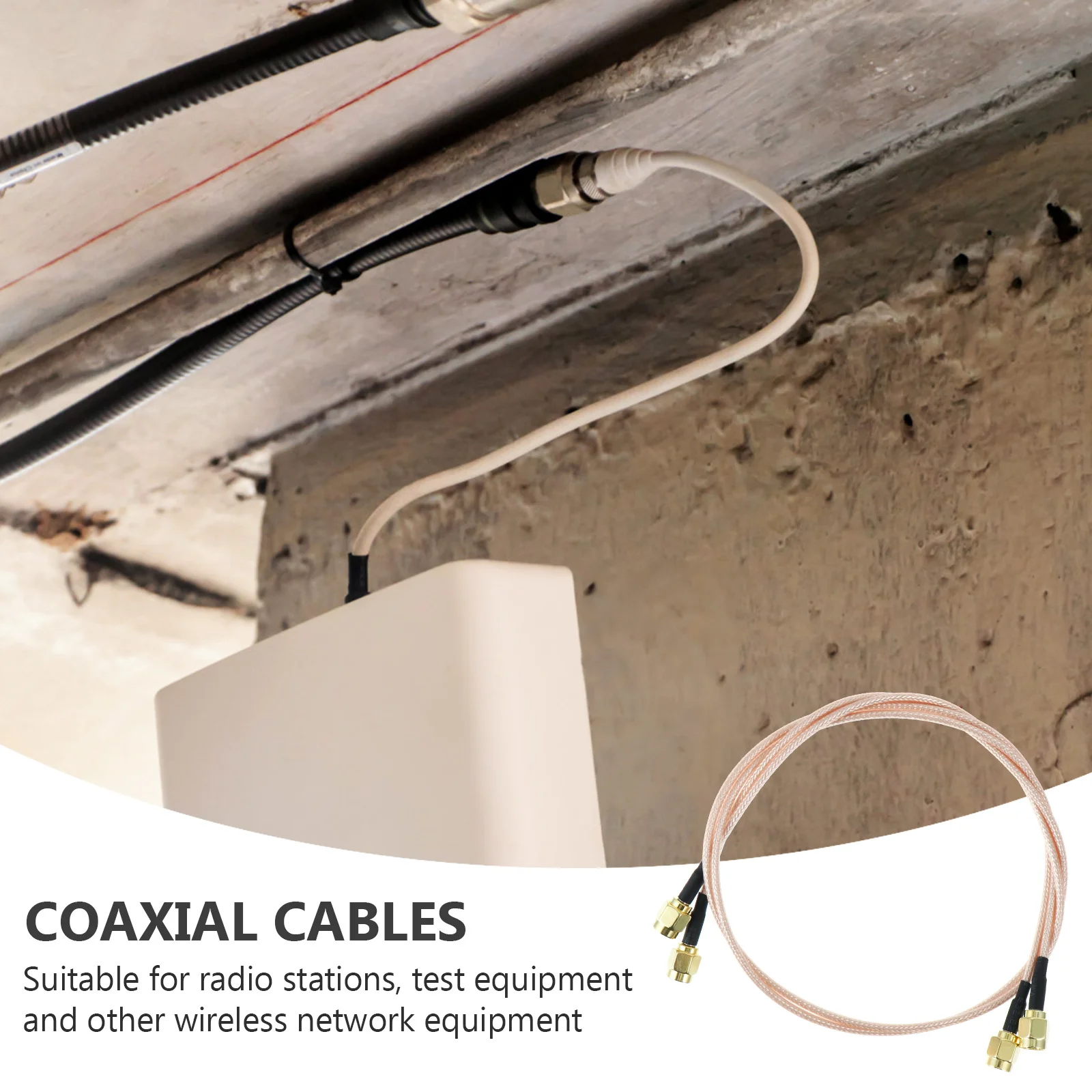 

2Pcs Sma Male to Sma Male Cable Rg316 High Frequency Coaxial Antenna Extender Jumper Adapter Cable for Wireless Lan