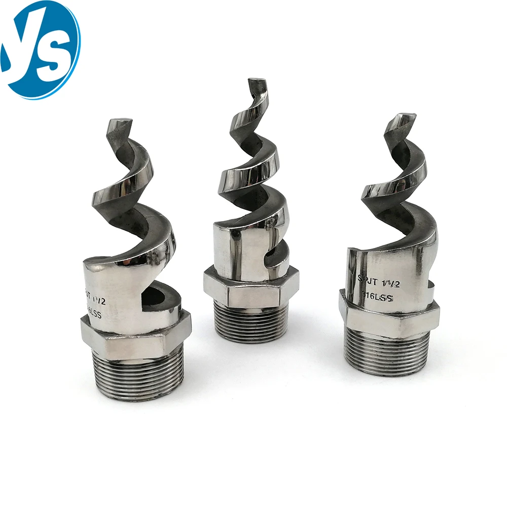 Stainless Steel Spiral Spray Nozzle SPJT Full Cone Atomizing Nozzle for Cooling Tower Desulfurization Dust Removal