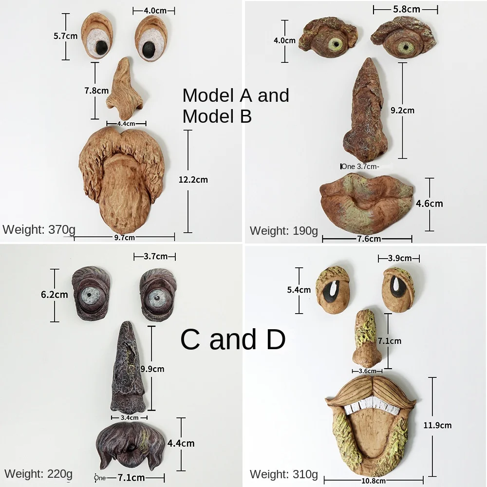 Bark-Glowing Tree Face Tree Monster Resina Estatueta, Criativo Decorativo, Páscoa ao ar livre