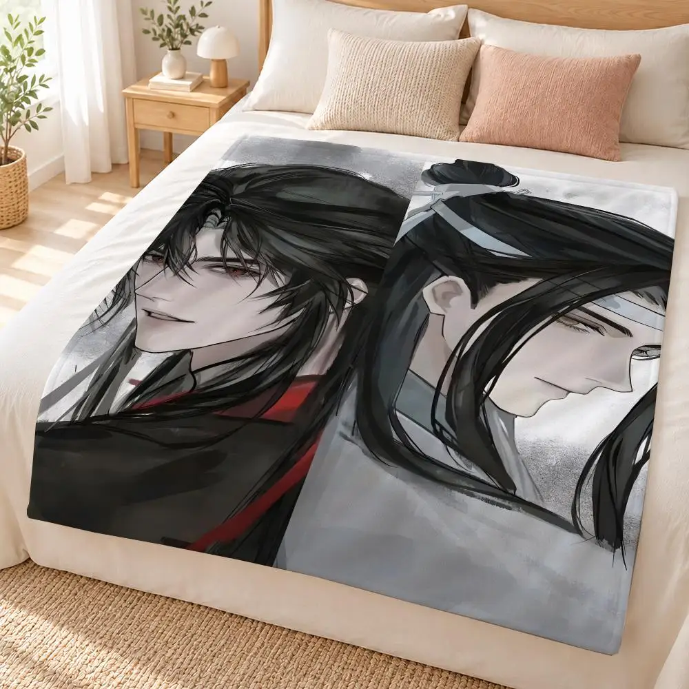 Grandmaster of Demonic Cultivation Throw Soft Flannel Throw Blanket for Sofa, Bed Dorm Nap Pet Blanket Gift Available