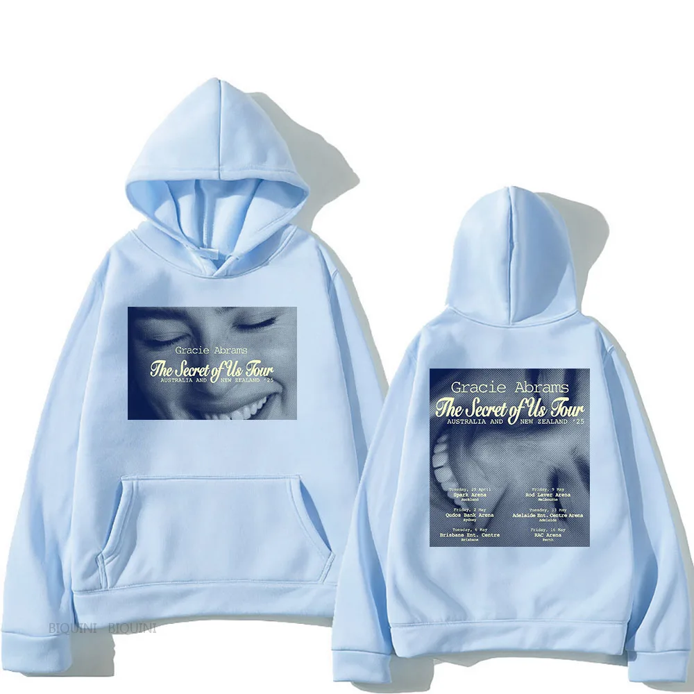 The Secret of Us Tour Australia and New Zealand 2025 Hoodies Singer Gracie Abrams Sweatshirts Men Clothes Hooded Winter Pullover