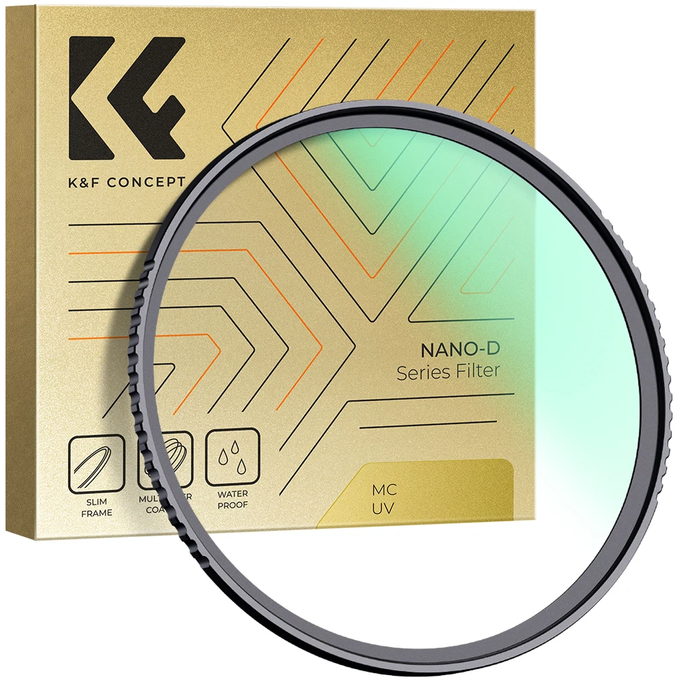 K&F CONCEPT 49-82mm HD UV Camera Lens MCUV Filter with Multi Coated Protection 49mm 52mm 58mm 62mm 67mm  77mm 82mm