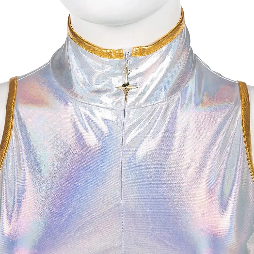 Demon Rumi Costume Cosplay K-Pop Fantasia Hunters Donne adulte Top Vest Pantaloncini Cintura a catena Abiti Vestito da festa di carnevale di Halloween