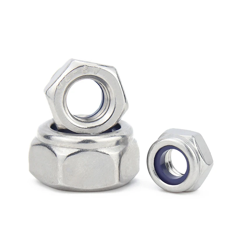 PITCH 0.4 - 3.5MM A2 304 Stainless Steel Nylon Locknuts M2 M2.5 M3 M4 M5 M6 M8 M10 M12 M14 M16 M18 M20 M22 M24 M27 M30