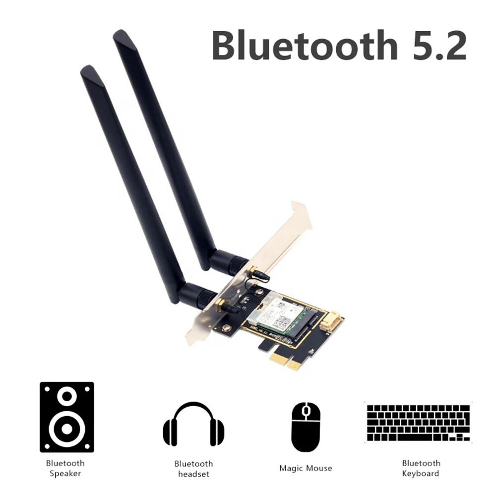 2400Mbps WIFI6 AC3000 2IN1บลูทูธ5.2ต่ำราคา Dual Dand NGFF M.2 Board WiFi6ไร้สายโมดูล Wifi สำหรับแล็ปท็อป PC PCIE Esports