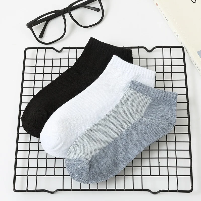 Men Women Short Ankle Sock Spring Summer Casual Soft Breathable Sports Socks High Quality Cotton Anti-Bacterial Boat Socks Male